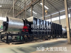 加拿大连续滚筒炭化机发货现场